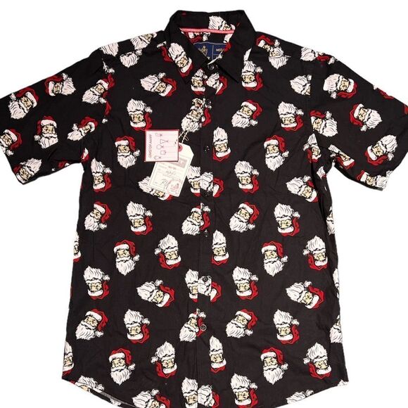 Rugby University Santa Claus Button Down Men Shirt Size Medium - Picture 1 of 6